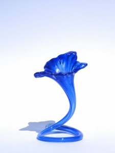 fleur bleu debout   , Jean Bélanger verrier  